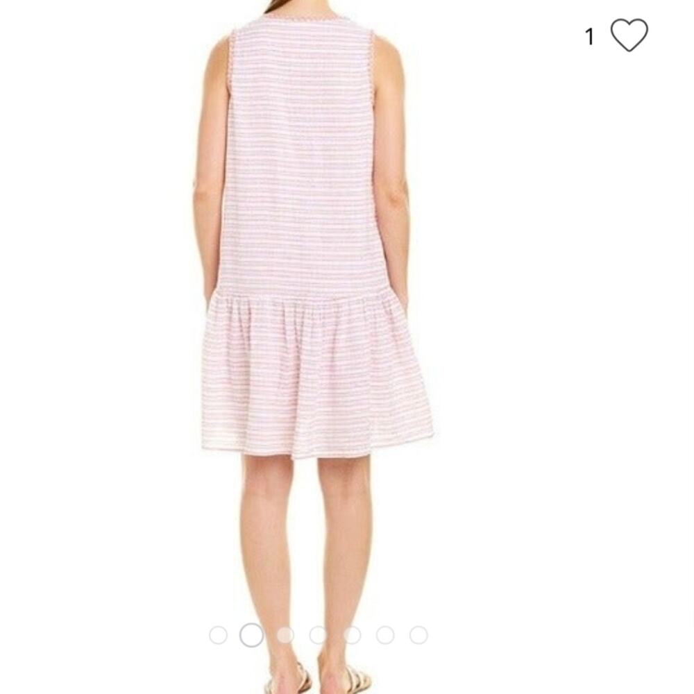 Beach Lunch Lounge pink boho short cottage core dress size xs - Picture 2 of 6